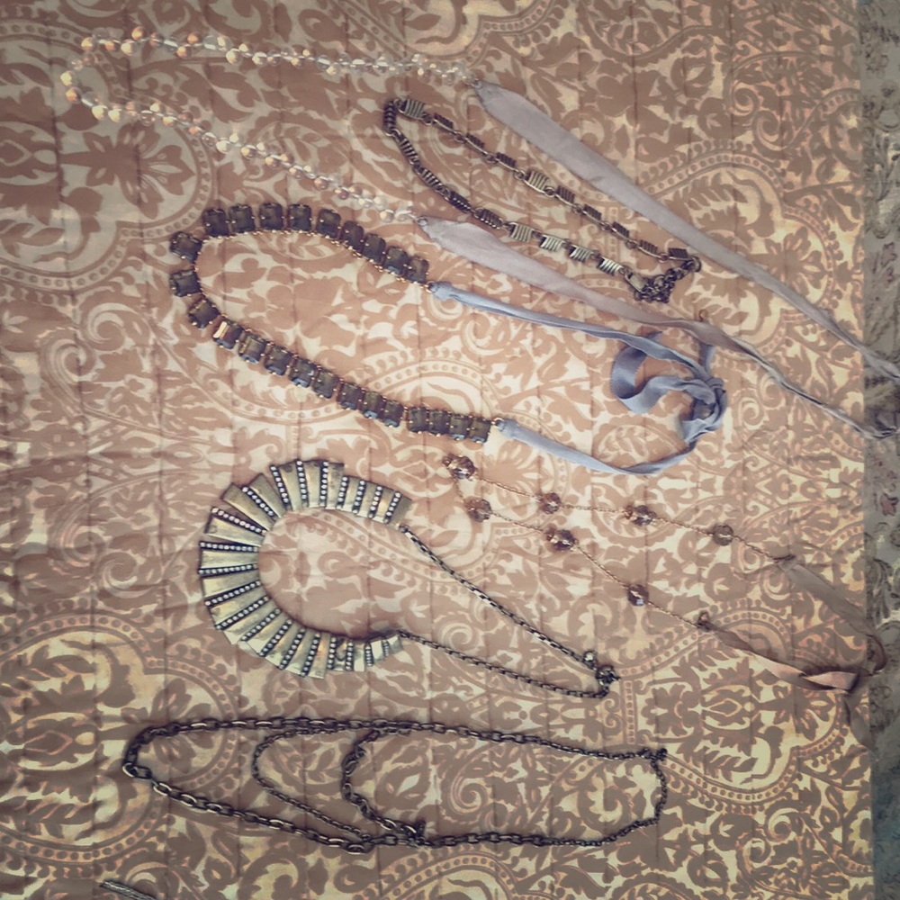 Bundle of necklaces-jcrew and express